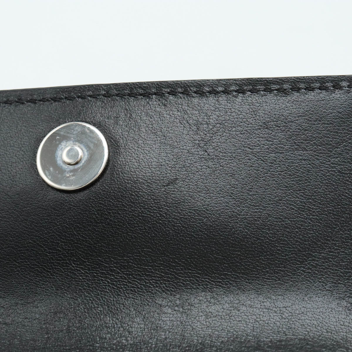 Valentino Leather V-Ring Neck Pouch Black