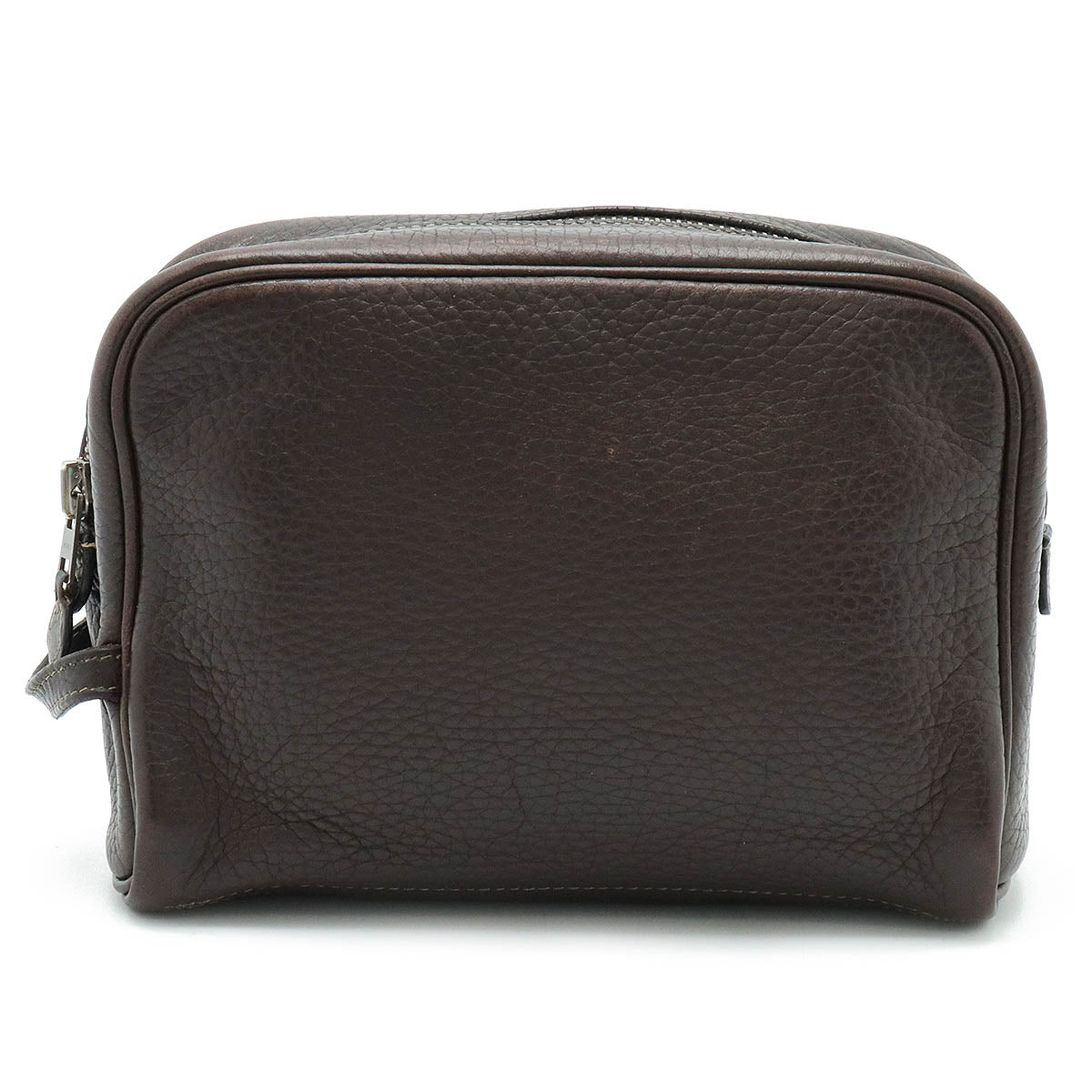 Hermes Victoria PM Leather Pouch Dark Brown