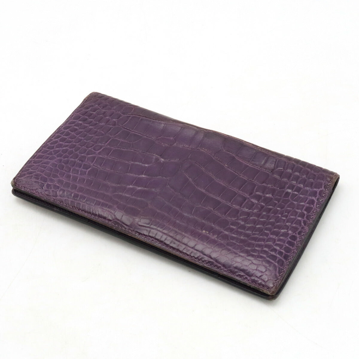 Hermes MC2 Fleming Long Wallet Amethyst Alligator