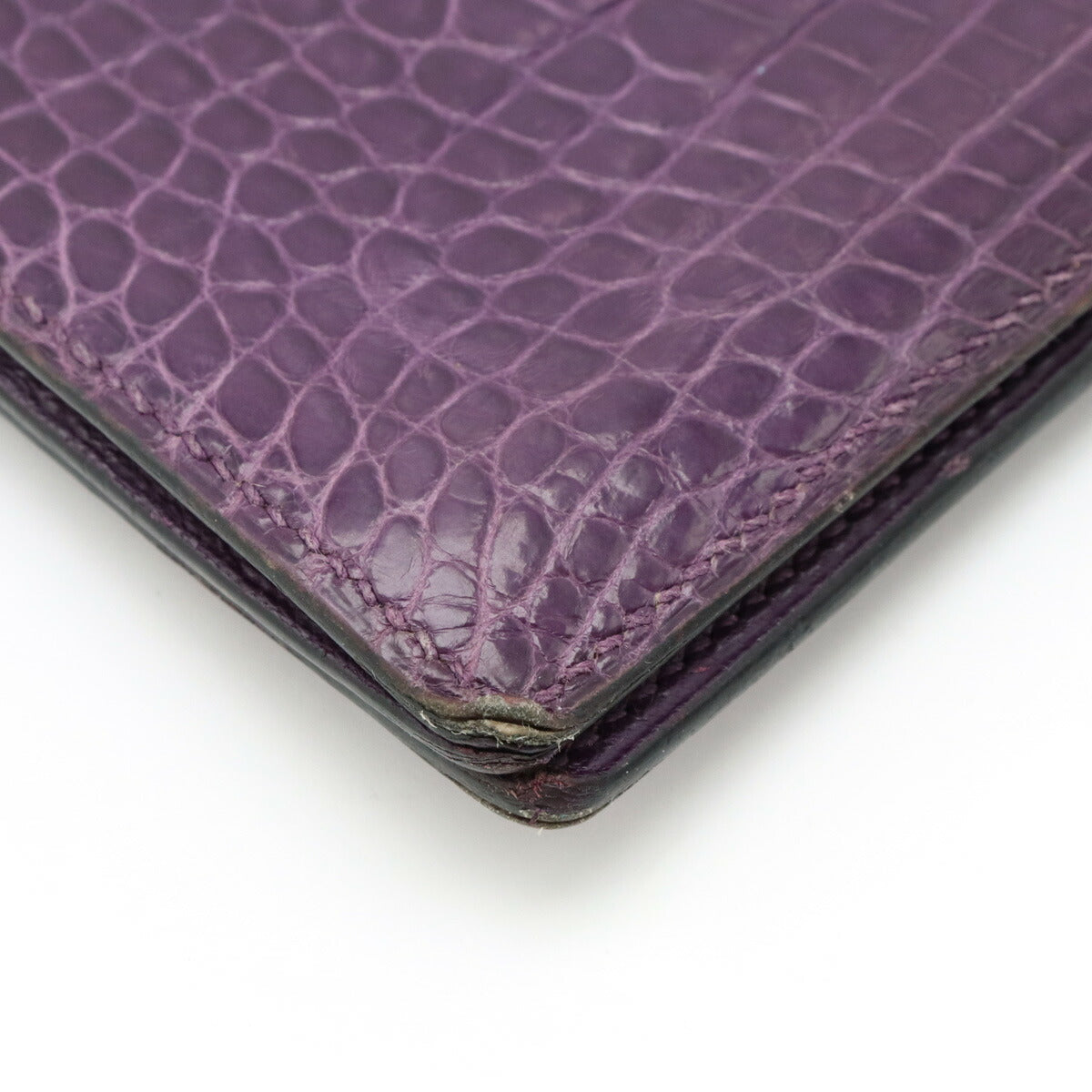 Hermes MC2 Fleming Long Wallet Amethyst Alligator