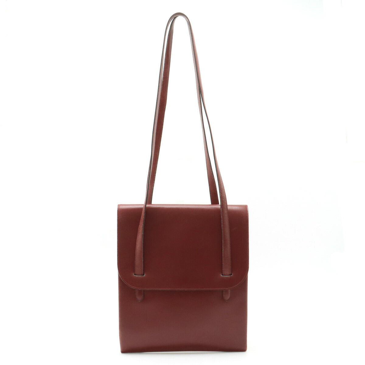 Hermes Leather Tote Bag Bordeaux Red