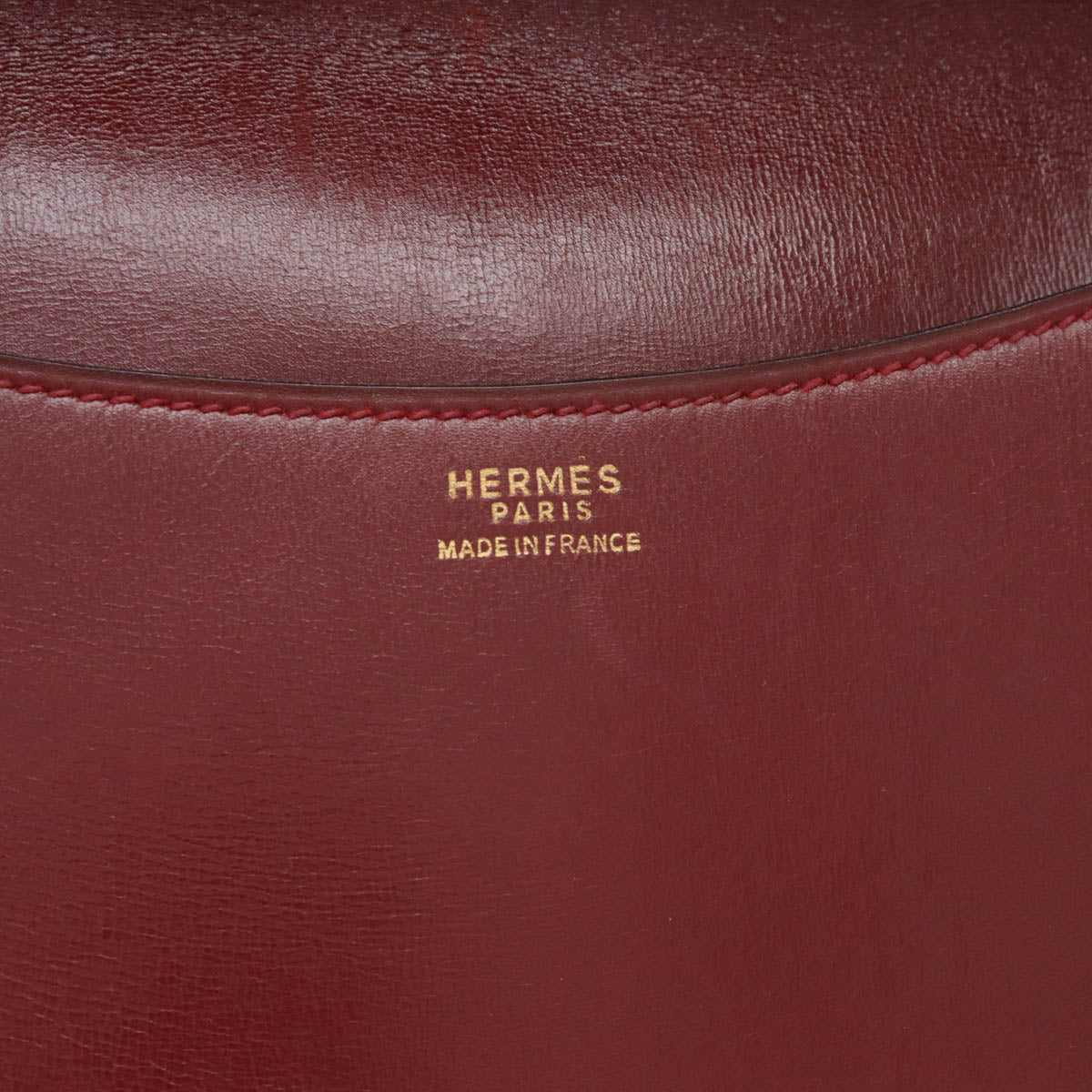 Hermes Leather Tote Bag Bordeaux Red