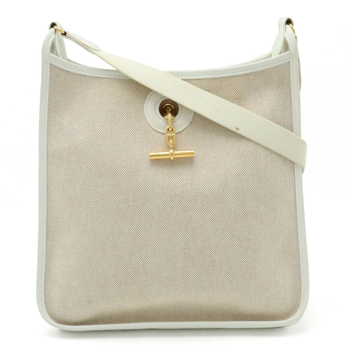 Hermes Vespa PM Shoulder Bag Beige Leather