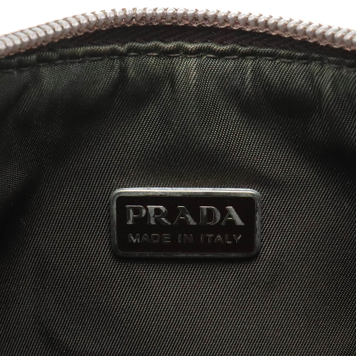 Prada Wool Nylon Accessory Pouch Handbag