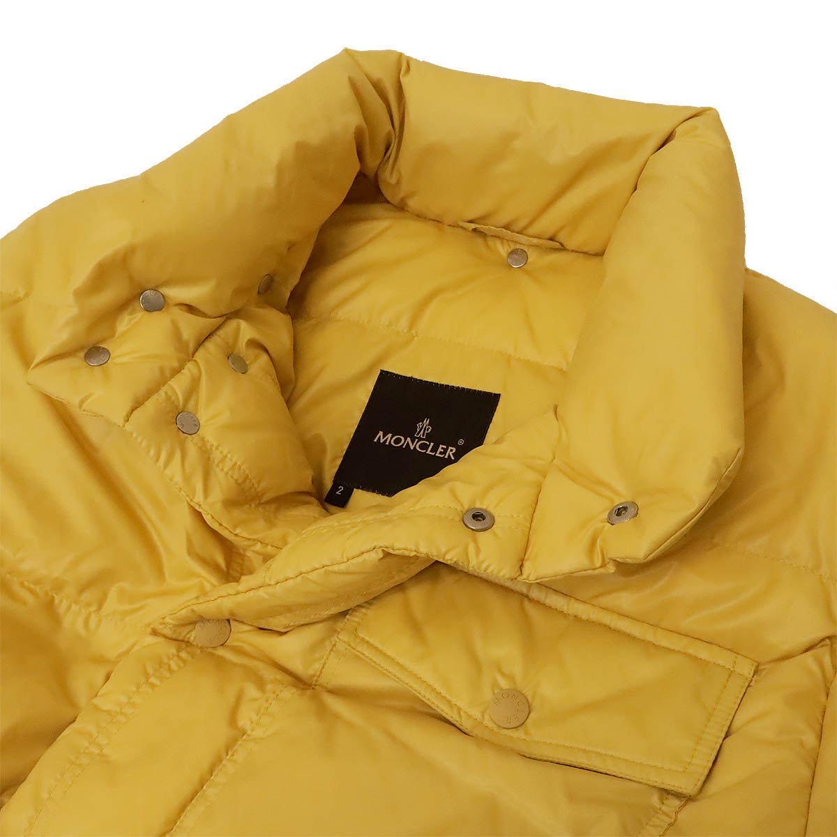 Moncler Karakorum Down Jacket Nylon 100% Yellow in Very Good Condition