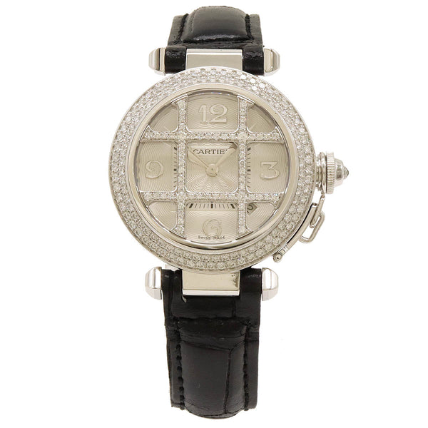 Cartier Pasha Stainless Steel Au750 White Gold Watch