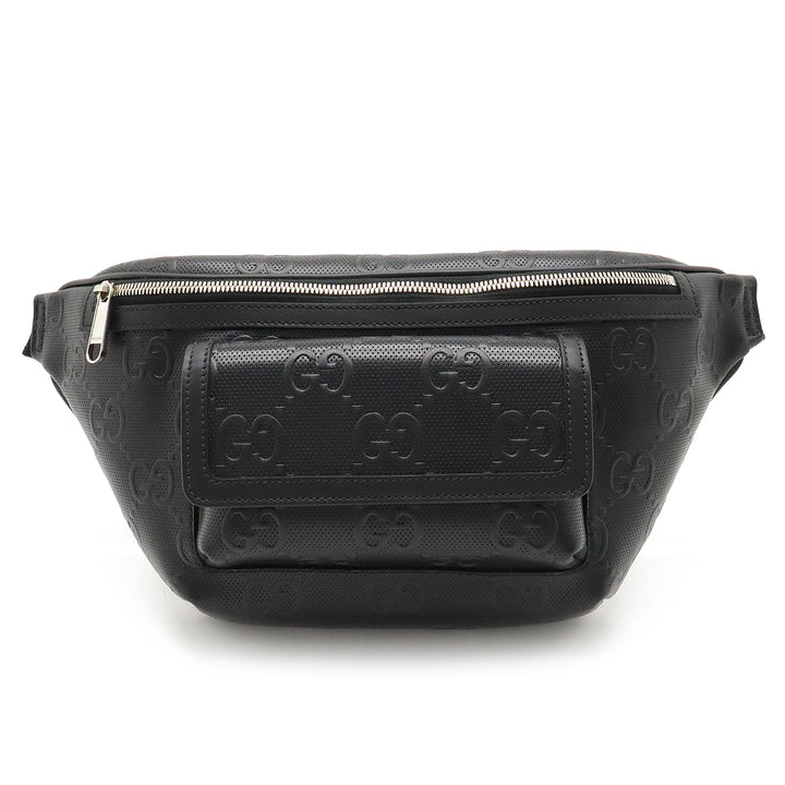 Gucci GG Embossed Leather Belt Bag 645093