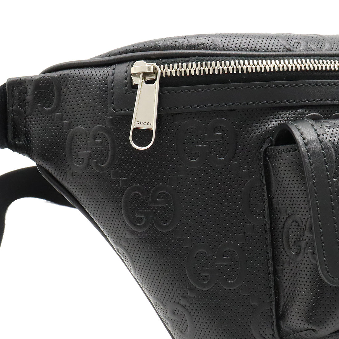 Gucci GG Embossed Leather Belt Bag 645093