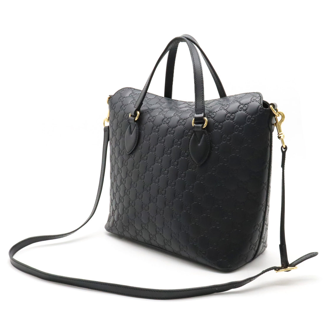 Gucci Signature Leather Handbag Black