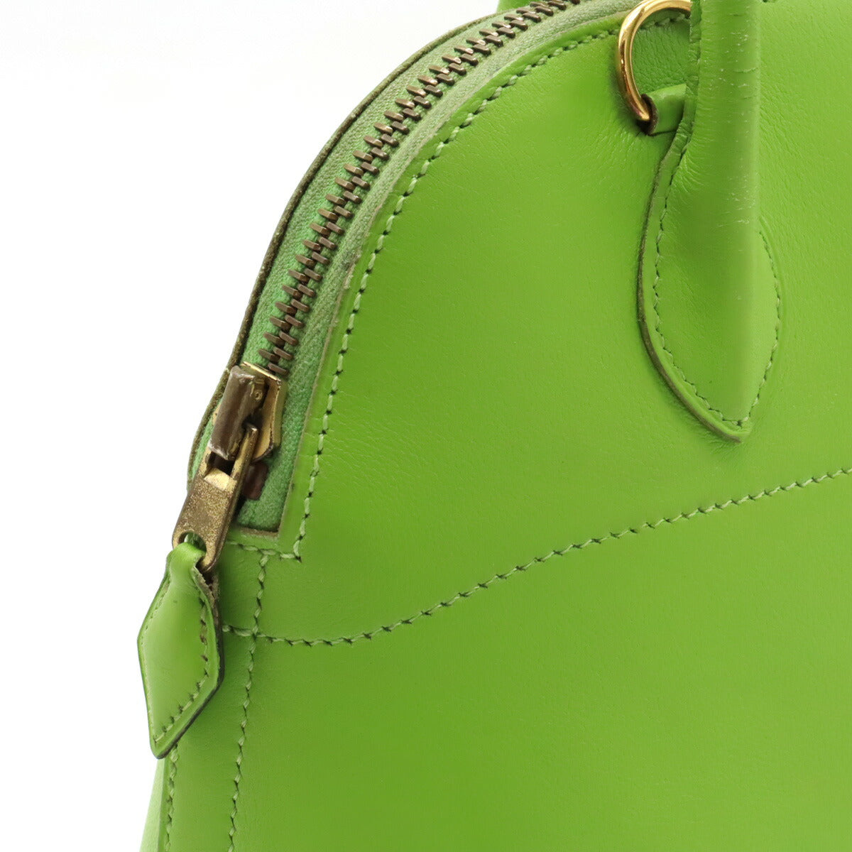 Hermes Bolide 27 Leather Handbag 2WAY Green