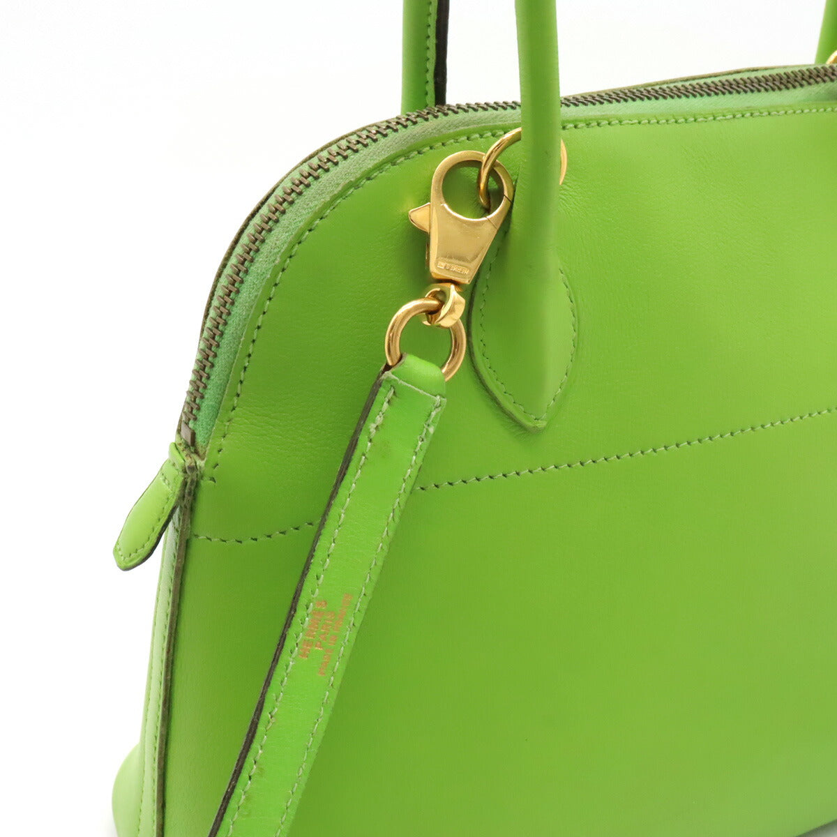 Hermes Bolide 27 Leather Handbag 2WAY Green