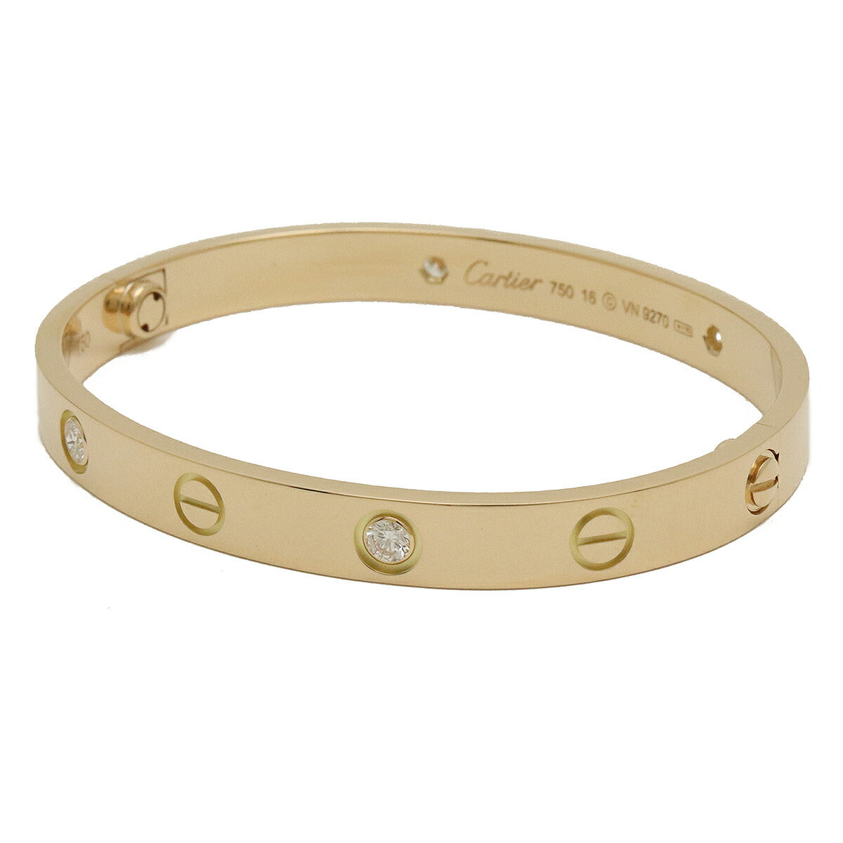 Cartier LOVE Bracelet Bangle K18YG Diamond