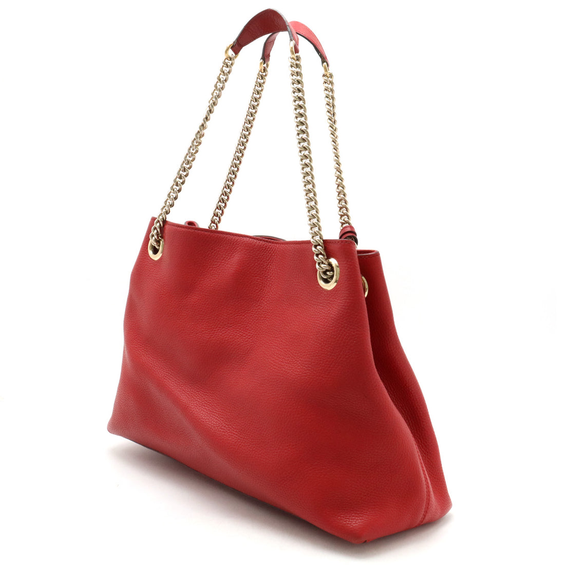 Gucci Soho Leather Chain Shoulder Bag Red