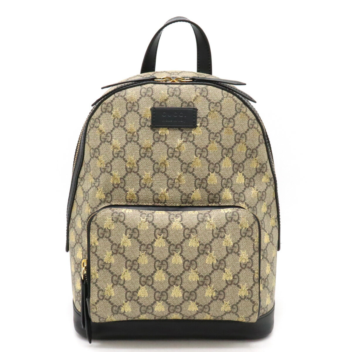 Gucci GG Supreme Bee Backpack PVC Leather