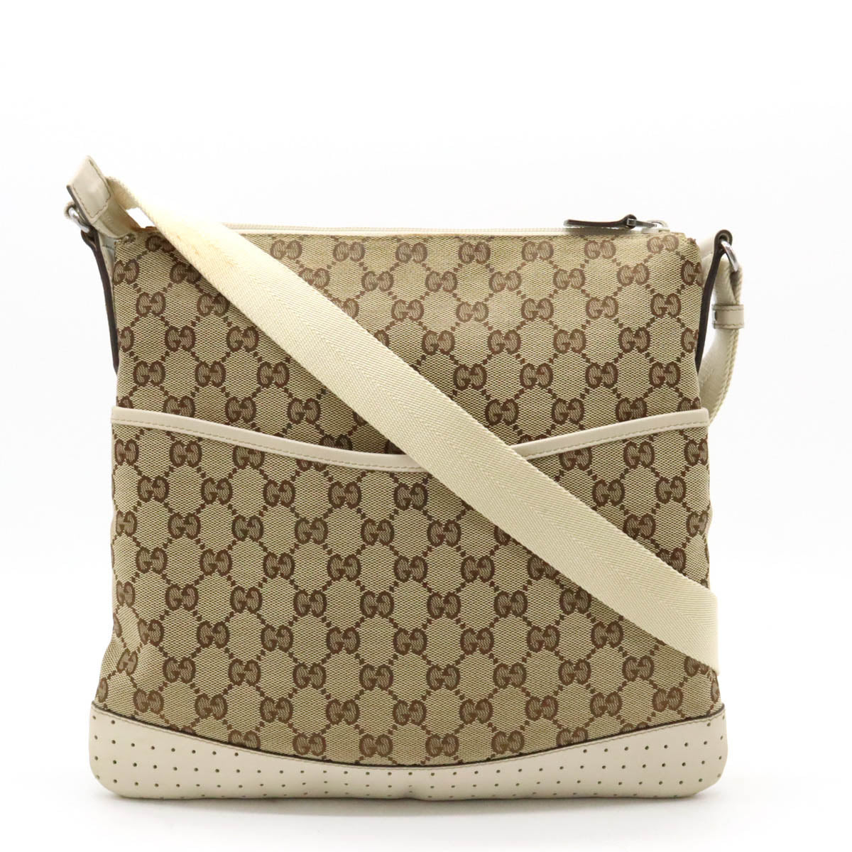 Gucci GG Canvas Leather Shoulder Bag 145857