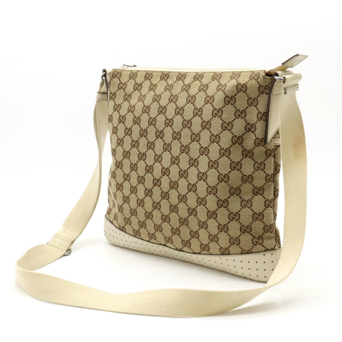 Gucci GG Canvas Leather Shoulder Bag 145857