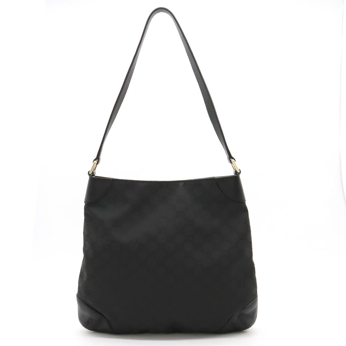 Gucci Nylon Leather Shoulder Bag Black