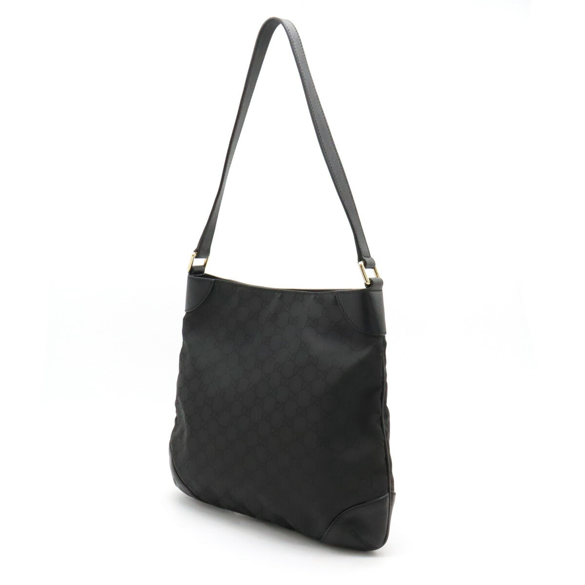 Gucci Nylon Leather Shoulder Bag Black