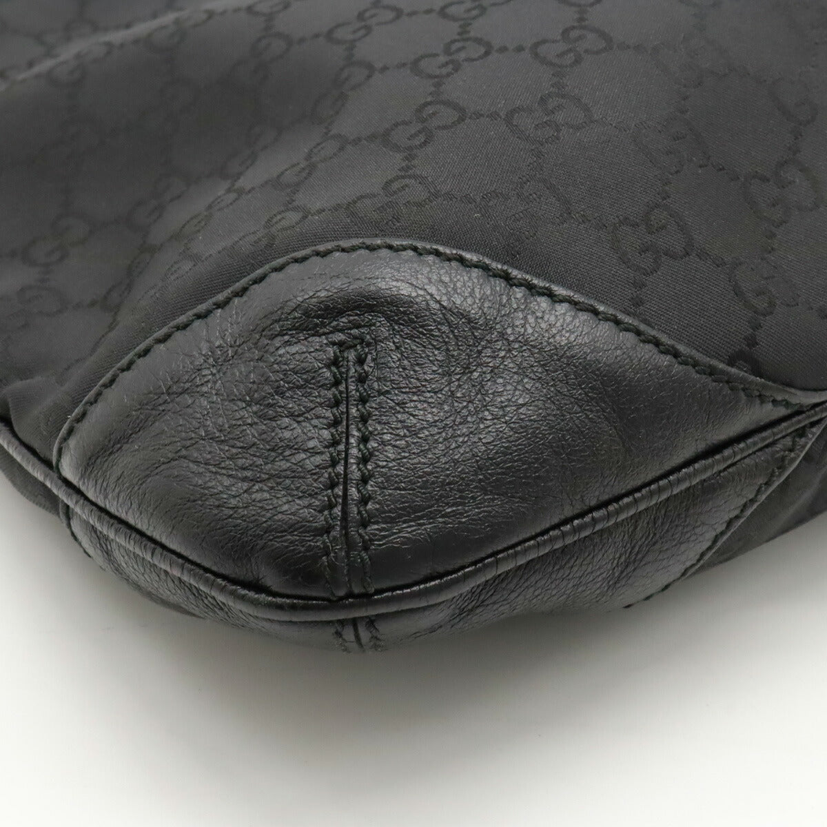 Gucci Nylon Leather Shoulder Bag Black