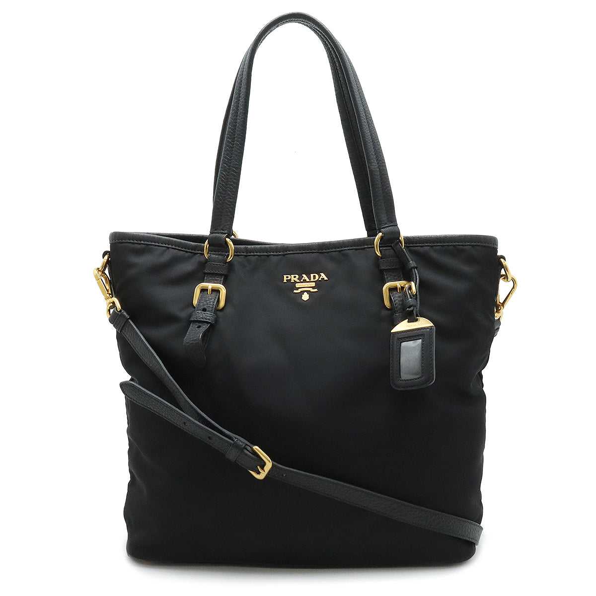 Prada Nylon Leather Tote Bag BR4365