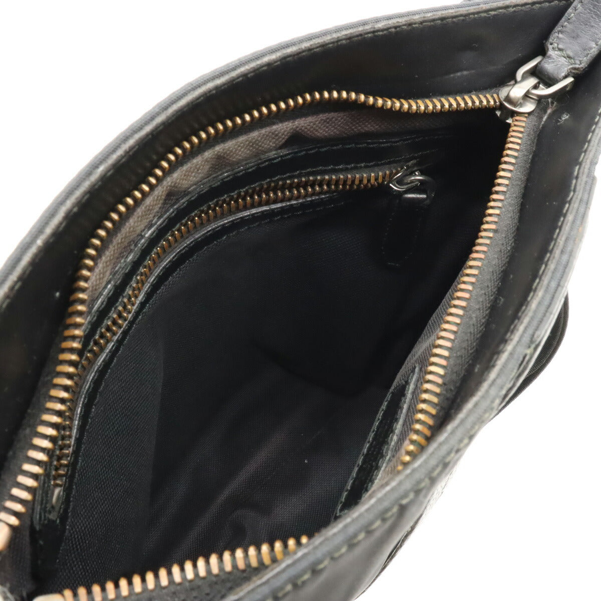 Salvatore Ferragamo Nylon Leather Gancini Shoulder Bag