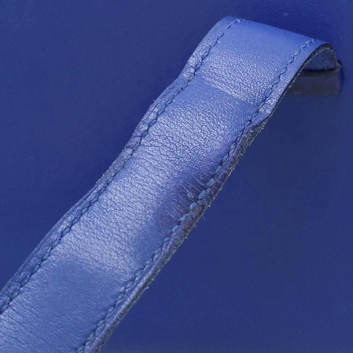 Hermes Bearn Souffle Long Wallet Blue Leather