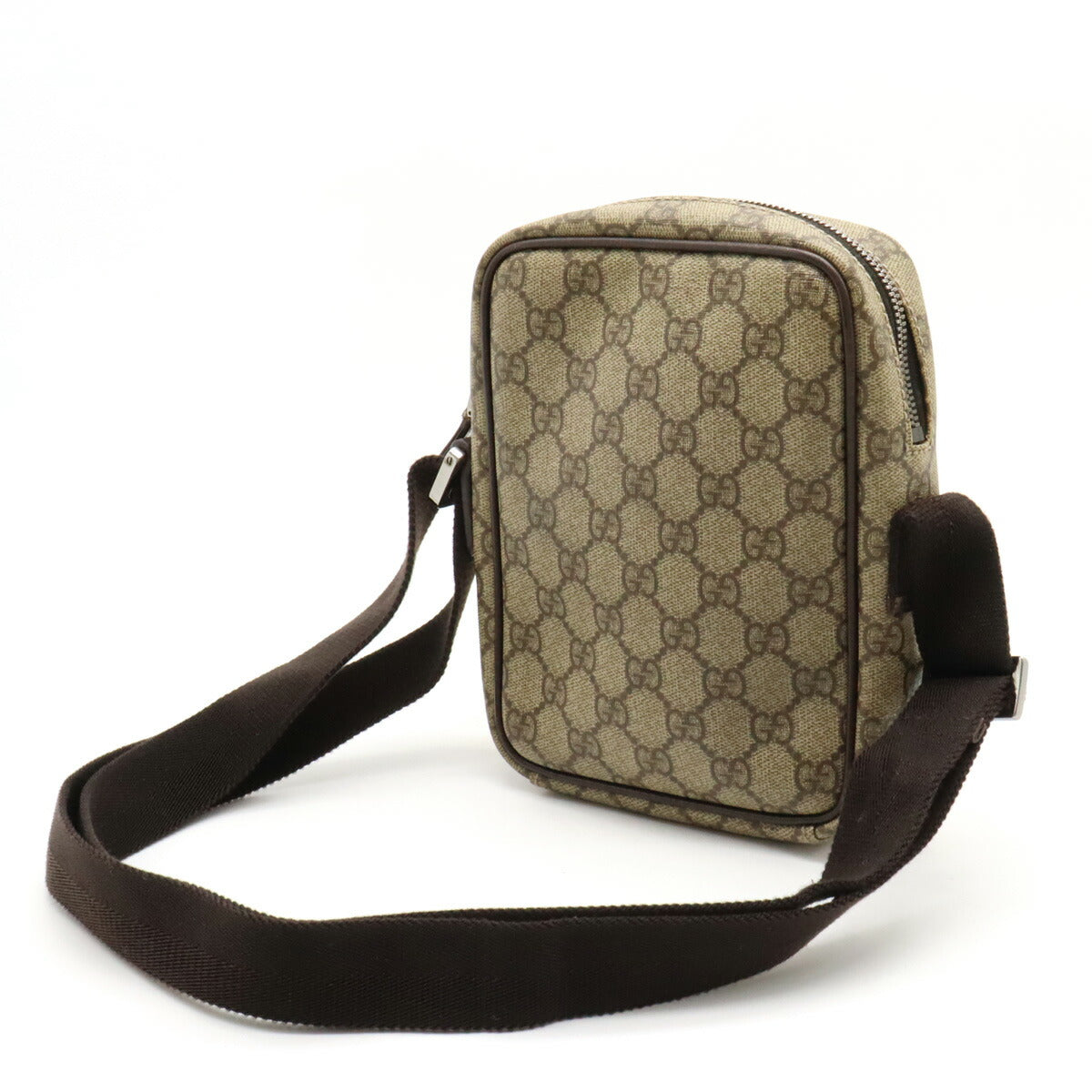 Gucci GG Supreme Shoulder Bag Khaki Beige