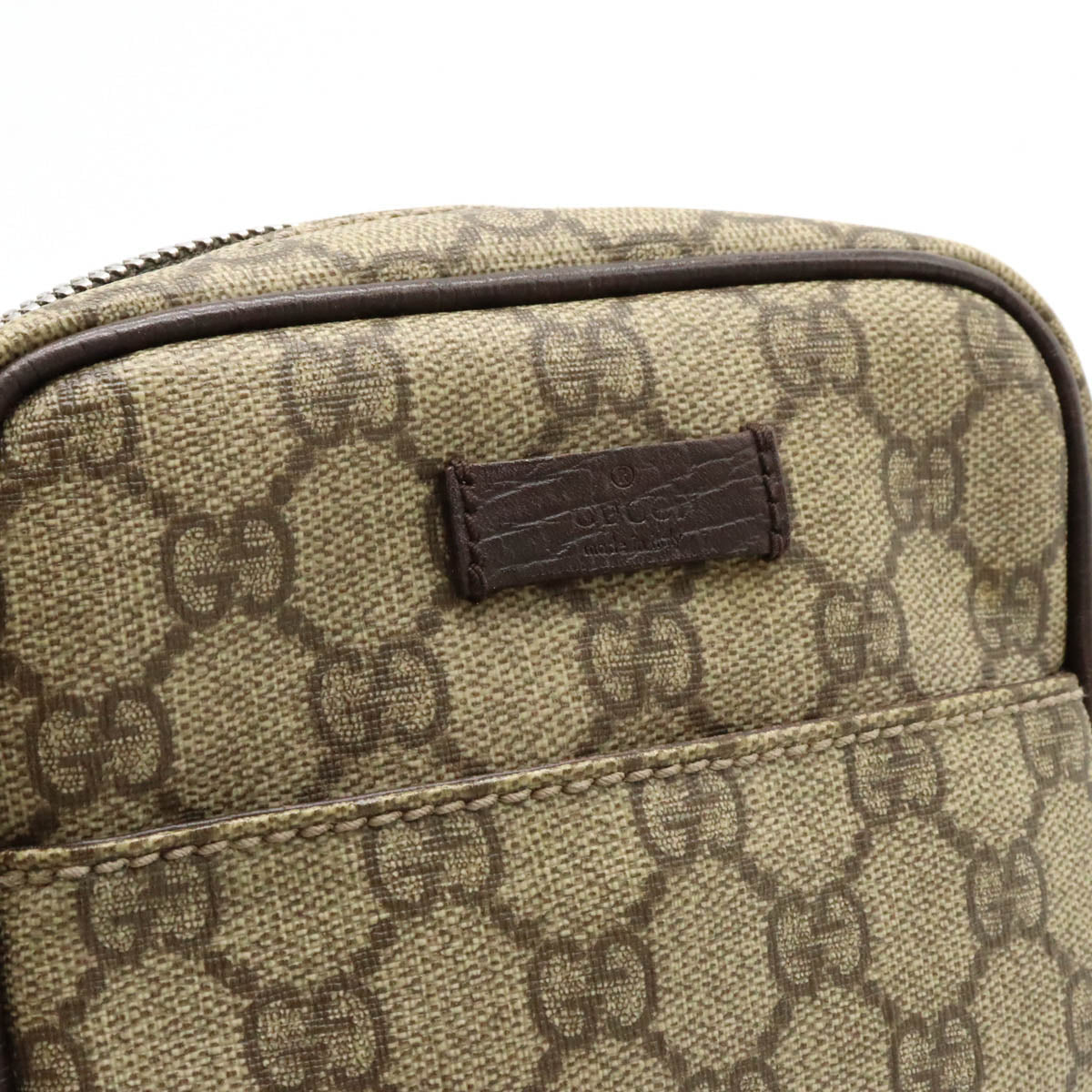 Gucci GG Supreme Shoulder Bag Khaki Beige