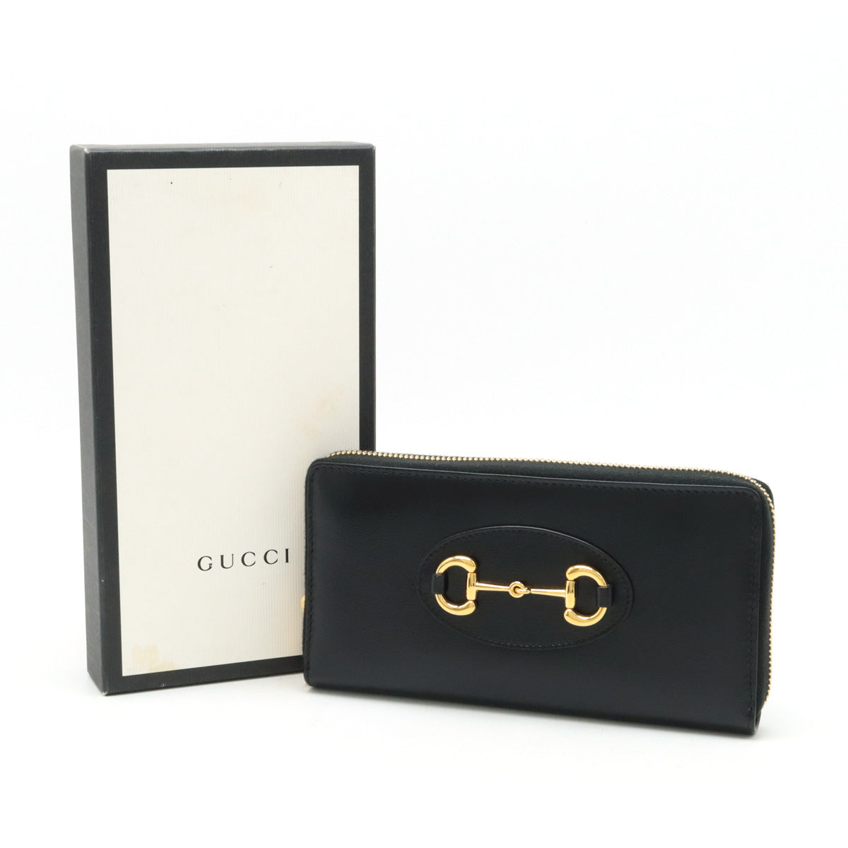 Gucci Leather Horsebit 1955 Zip-Around Wallet 621889 in Great Condition