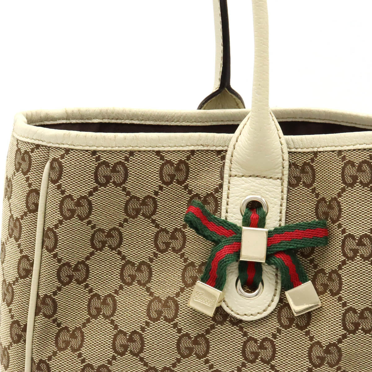 Gucci Princy GG Canvas Ribbon Tote Bag