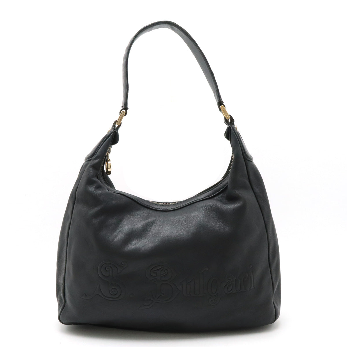 Bvlgari Leather Shoulder Bag Black