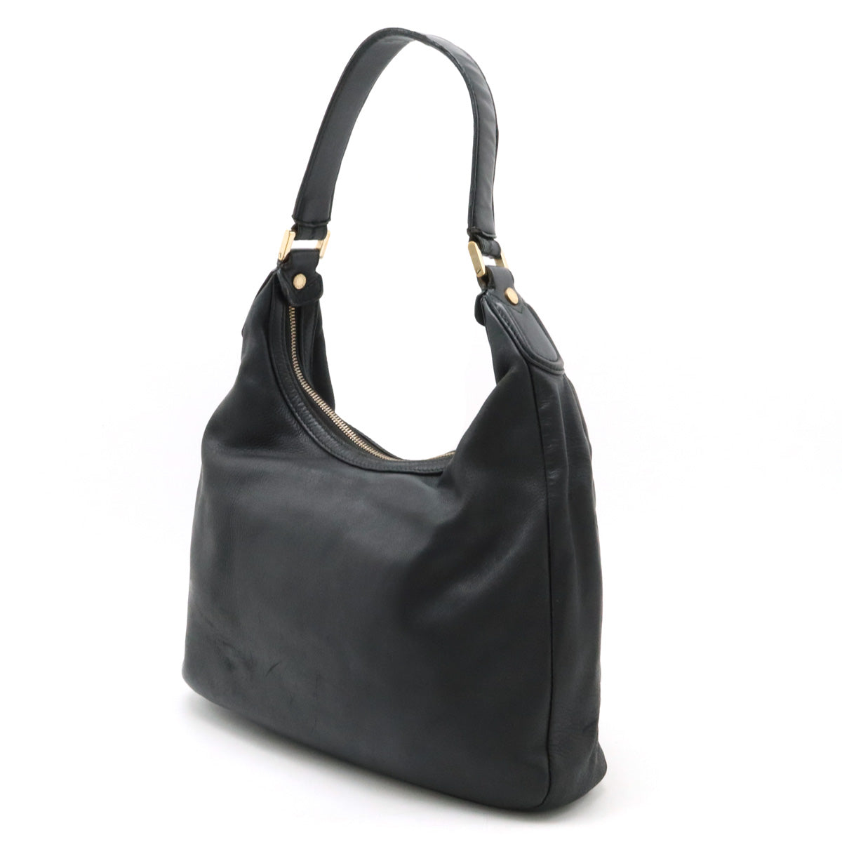 Bvlgari Leather Shoulder Bag Black