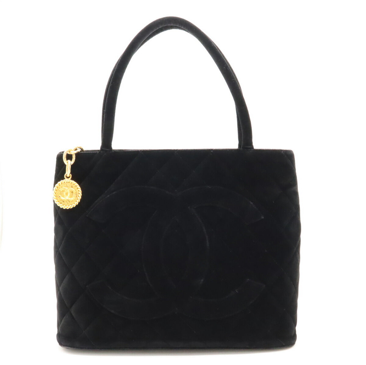 Chanel Velour Matelasse Coco Mark Tote Bag