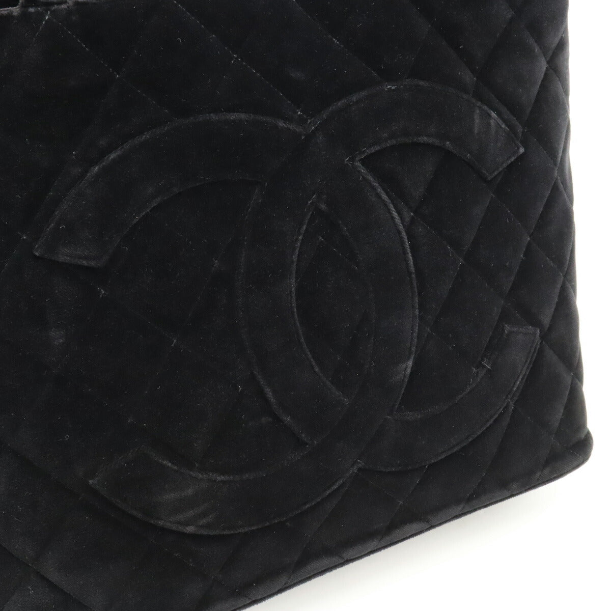 Chanel Velour Matelasse Coco Mark Tote Bag in Very Good Condition