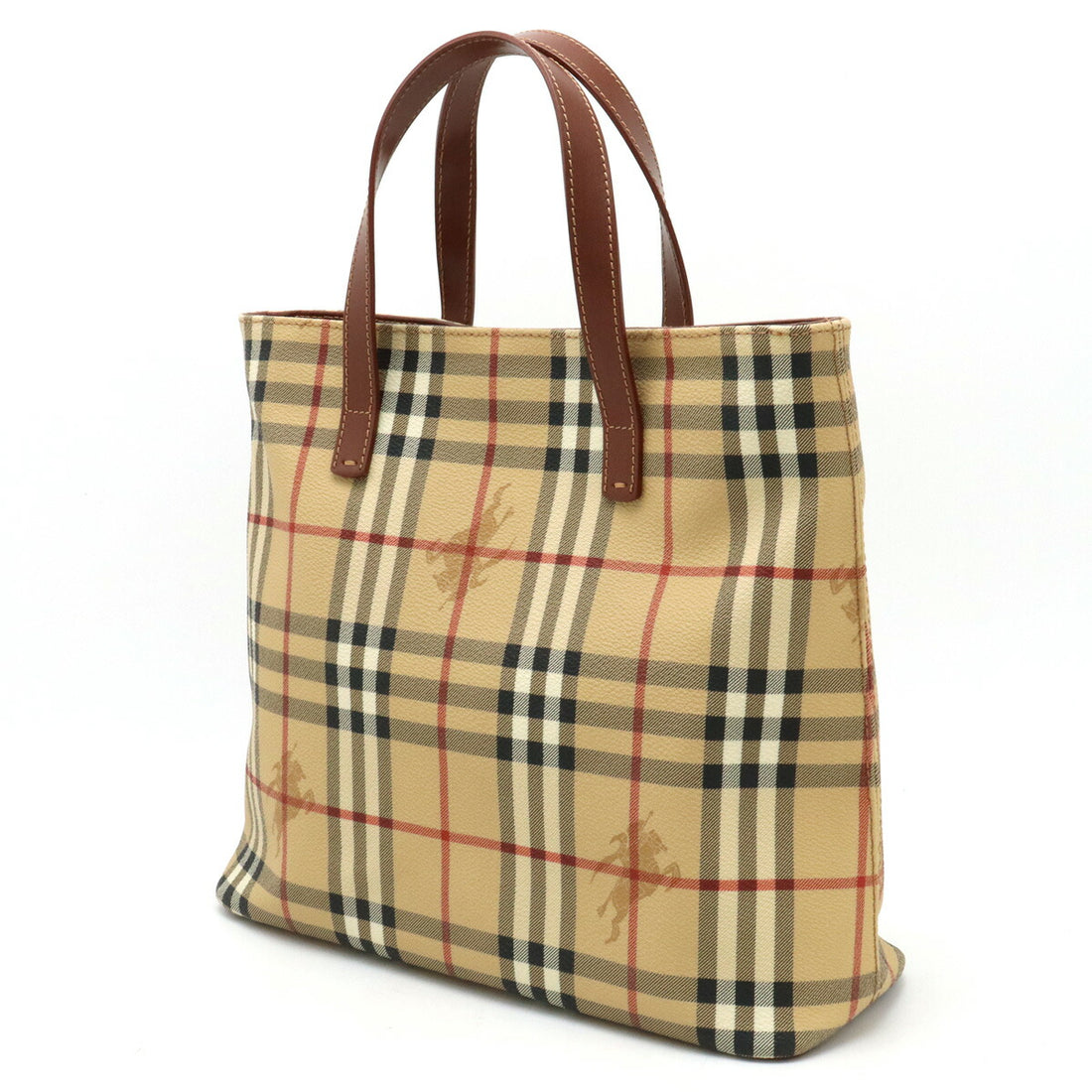 Burberry Nova Check PVC Leather Tote Bag in Pristine Condition