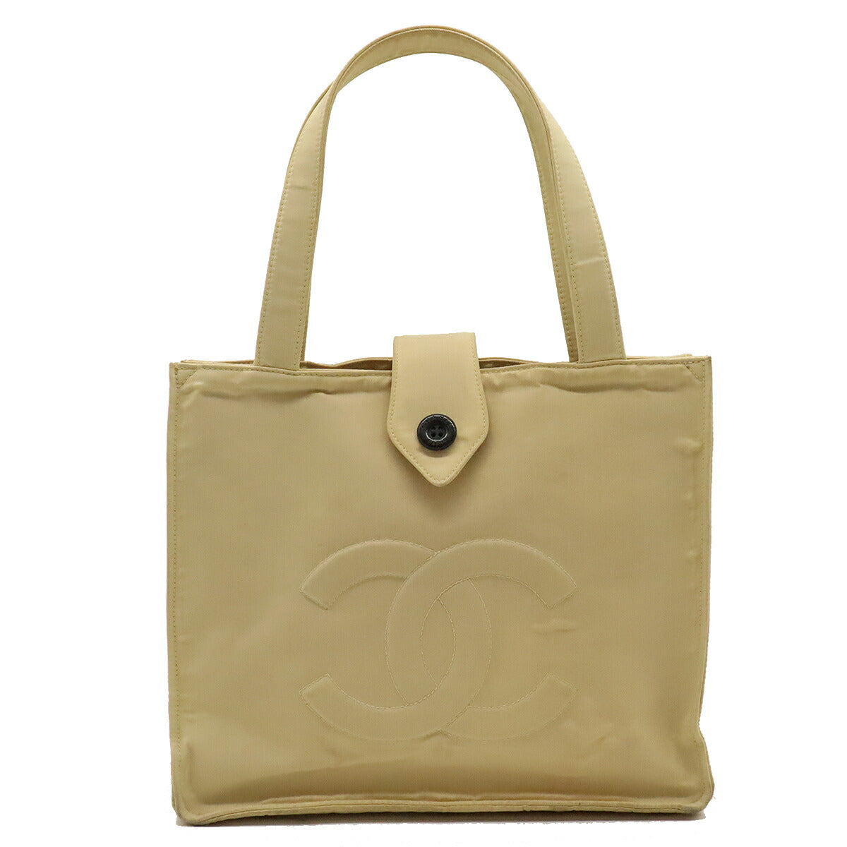 Chanel Nylon Coco Mark Logo Button Tote Bag