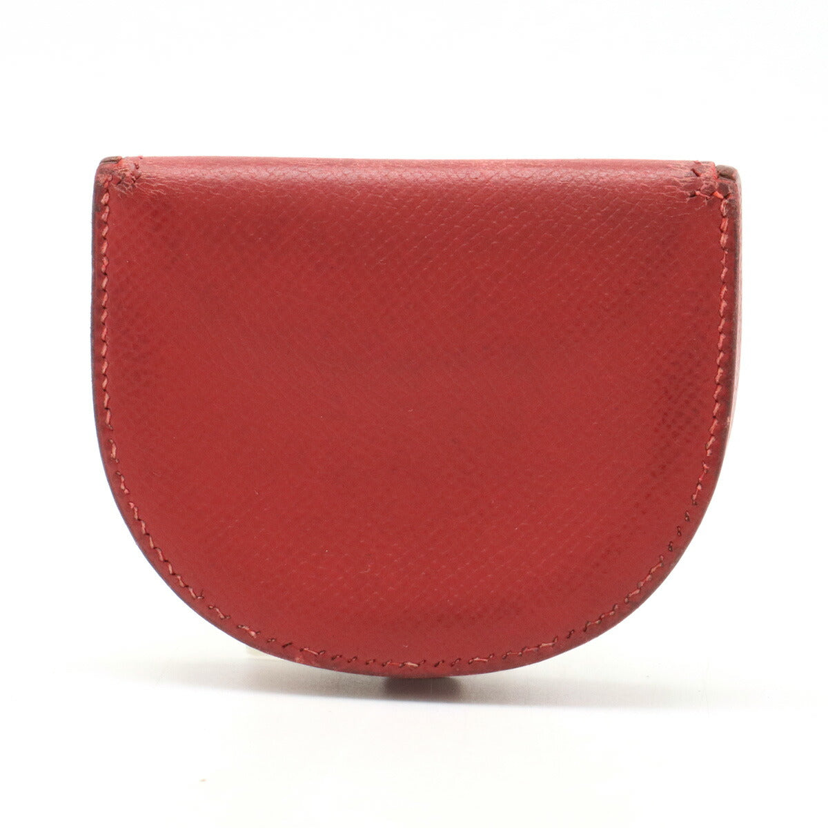 Hermes Burgundy Coin Case Leather Red