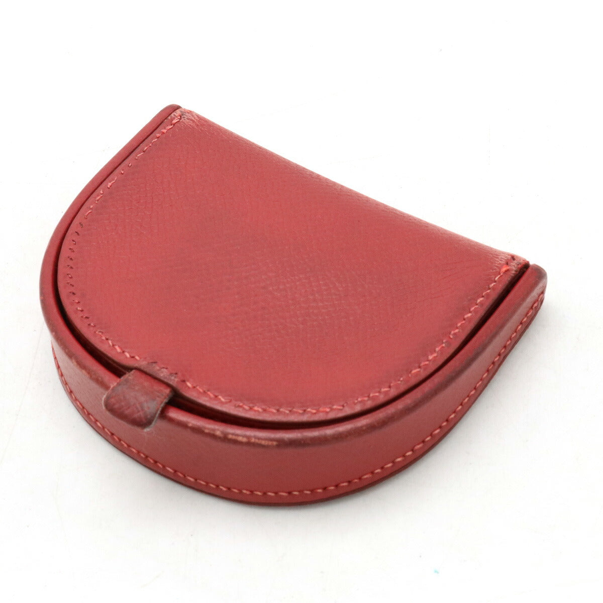 Hermes Burgundy Coin Case Leather Red