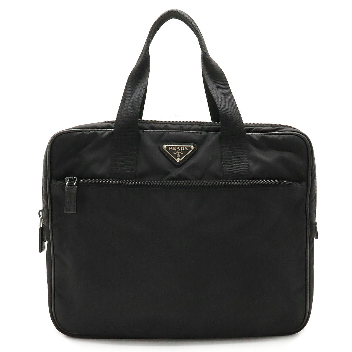 Prada Nylon Leather Business Briefcase VA0609