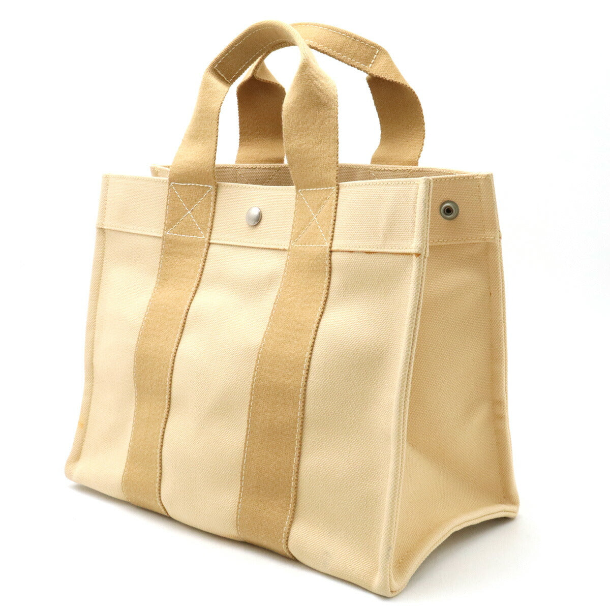 HERMES Bora Bora PM Canvas Tote Bag Beige