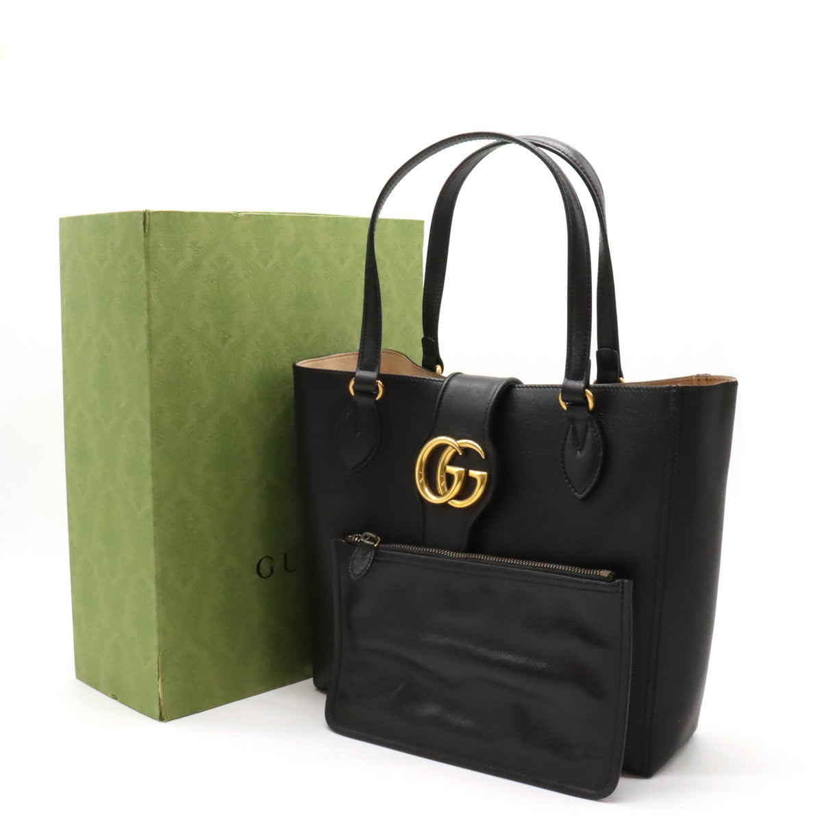 Gucci Leather Dahlia Small GG Marmont Tote Bag 652680