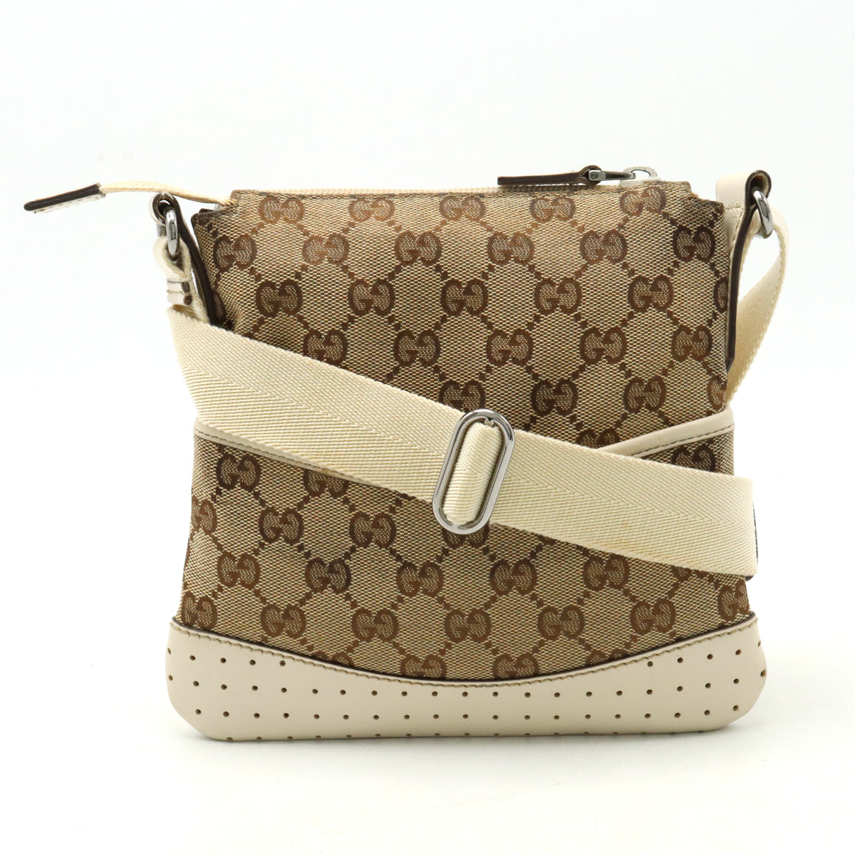 Gucci GG Canvas Leather Shoulder Bag