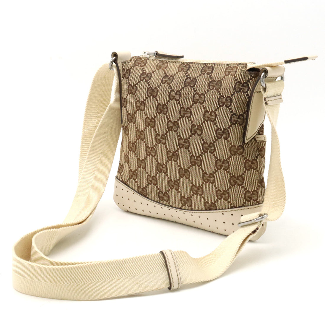 Gucci GG Canvas Leather Shoulder Bag