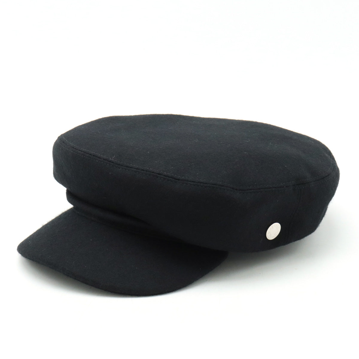 Hermes Wool Cap Black Silver Hardware