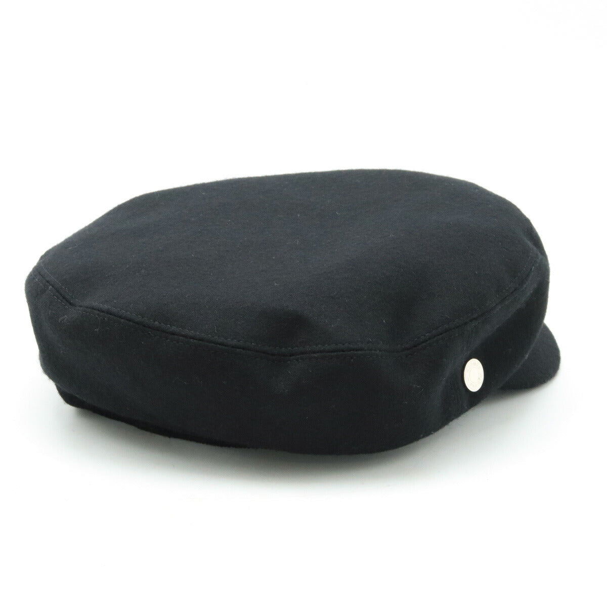 Hermes Wool Cap Black Silver Hardware