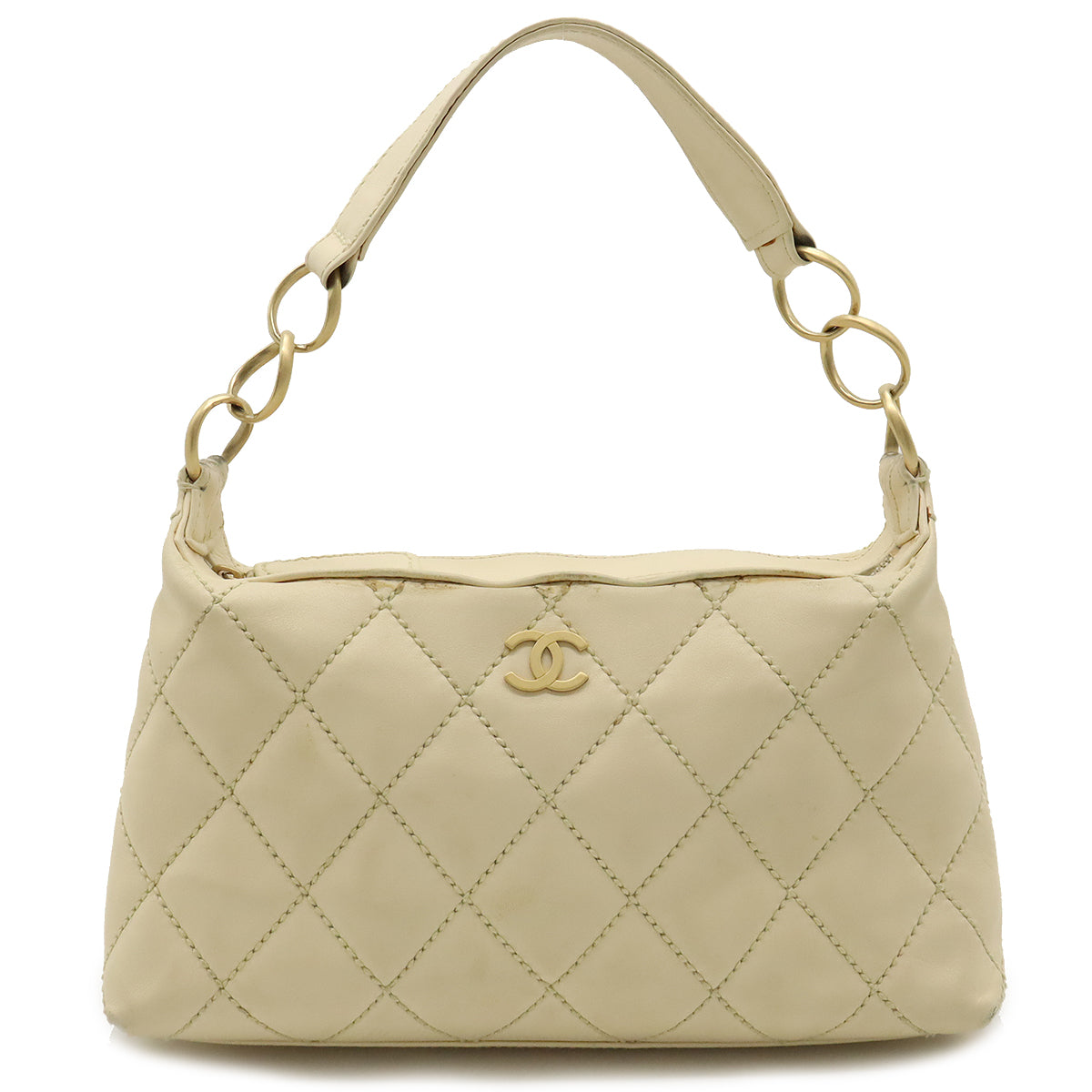 Chanel Leather Wild Stitch Coco Mark Shoulder Bag A20663 in Good Condition