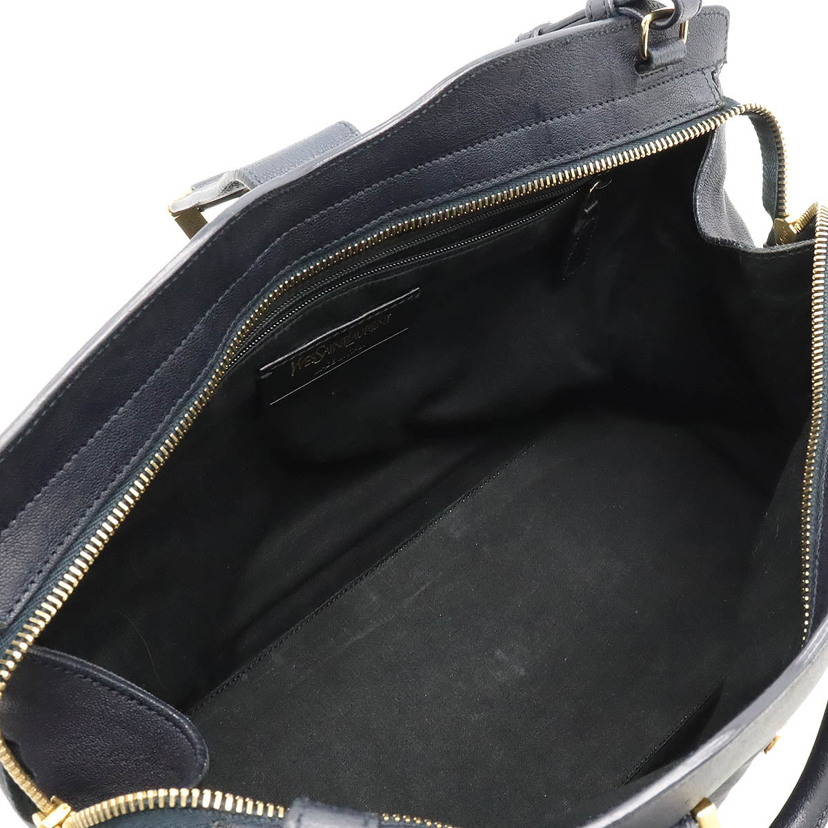 Yves Saint Laurent Y Line Cabas Chic Leather Handbag