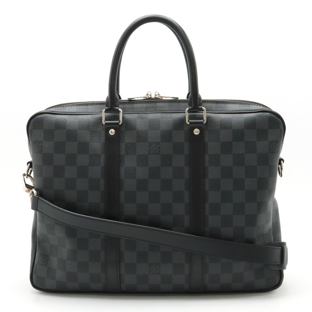 Louis Vuitton Damier Graphite Business Bag Briefcase N41478 in Very Good Condition