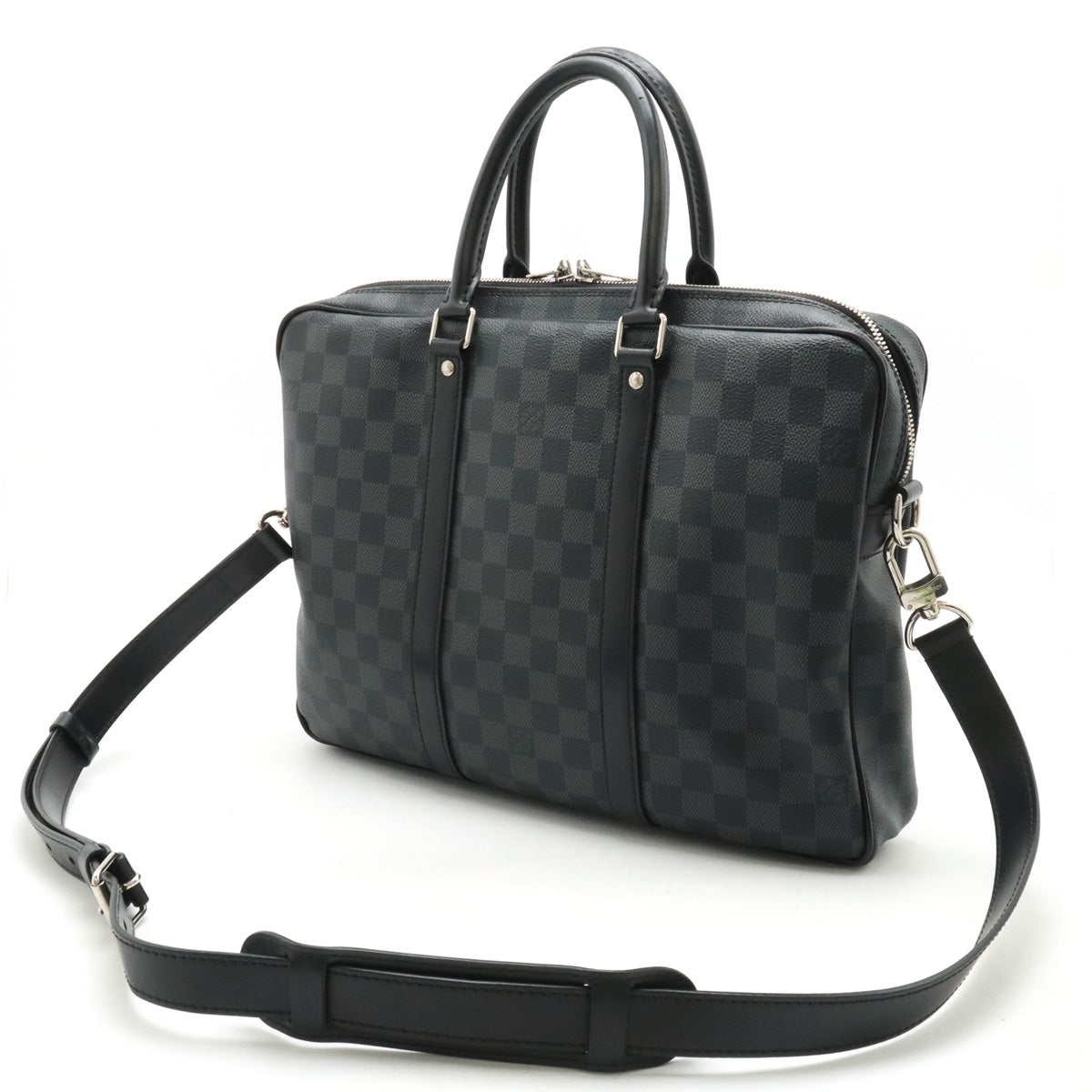 Louis Vuitton Damier Graphite Business Bag Briefcase N41478 in Very Good Condition