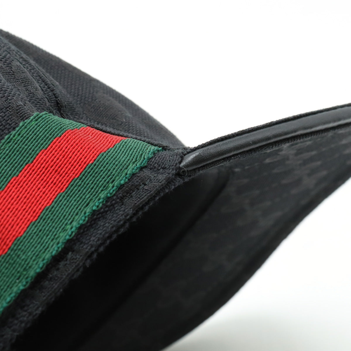 Gucci Original GG Canvas Baseball Cap Hat Black Red Green L in Great Condition